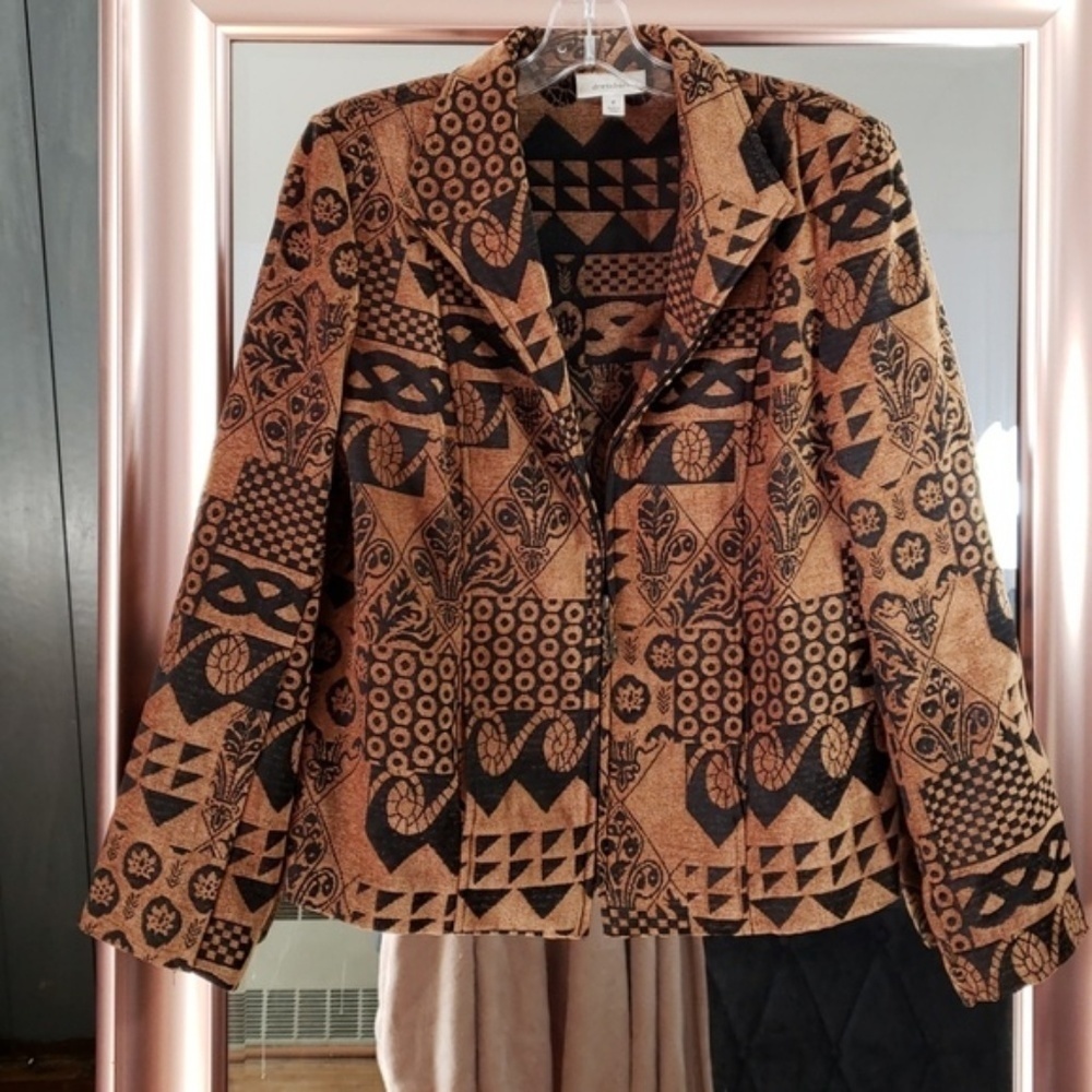 Dressbarn textured Zipper Blazer